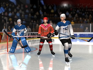 Ein Rendering aus dem Projekt: Icehockey