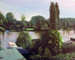 Ein Gemälde namens Billerhuder Insel