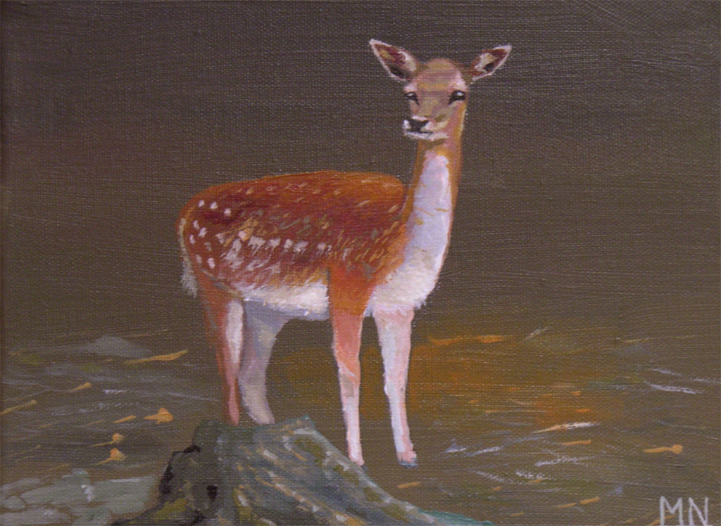 A painting named Damhirsch-Weibchen
